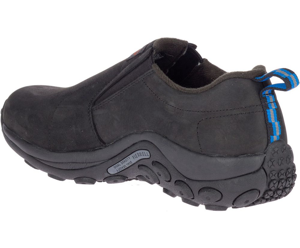 Merrell Slip Ons Black - Jungle Moc Leather SR - Mens 31ECXQGFJ